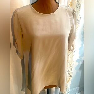 BCBG silk open back blouse Size Small